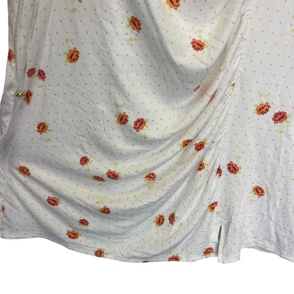 Free People Celia Mini Dress Size Medium Floral Long Bell Sleeves White Short - Picture 6 of 10